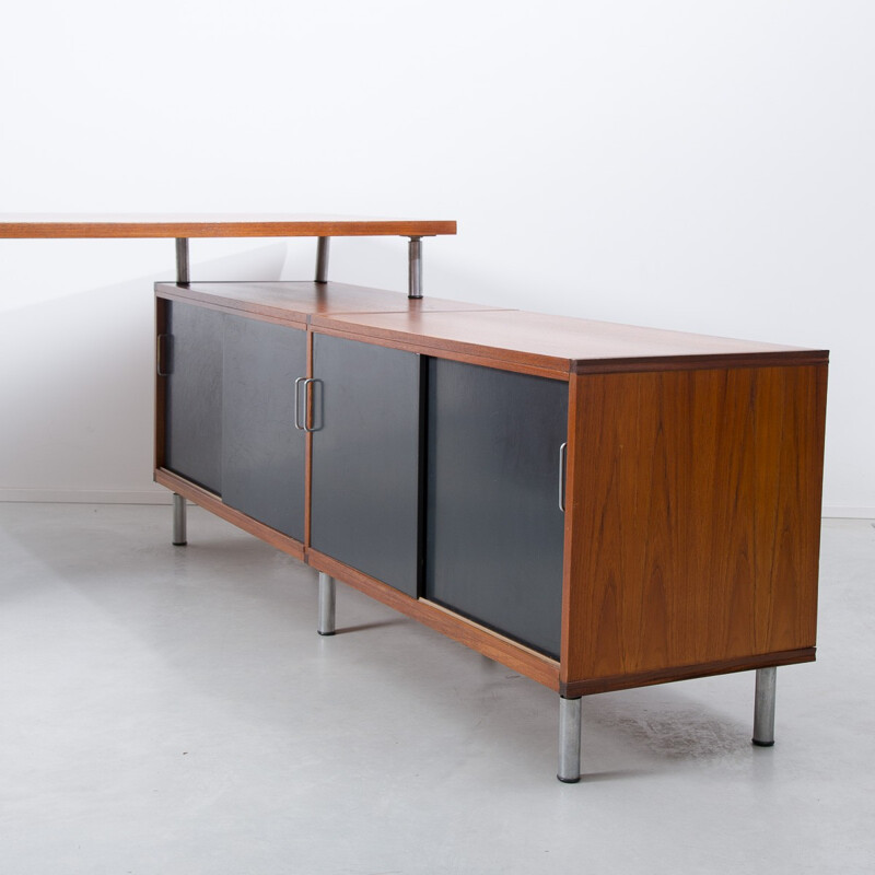 Pastoe L-shaped desk in teak, Cees BRAAKMAN - 1950