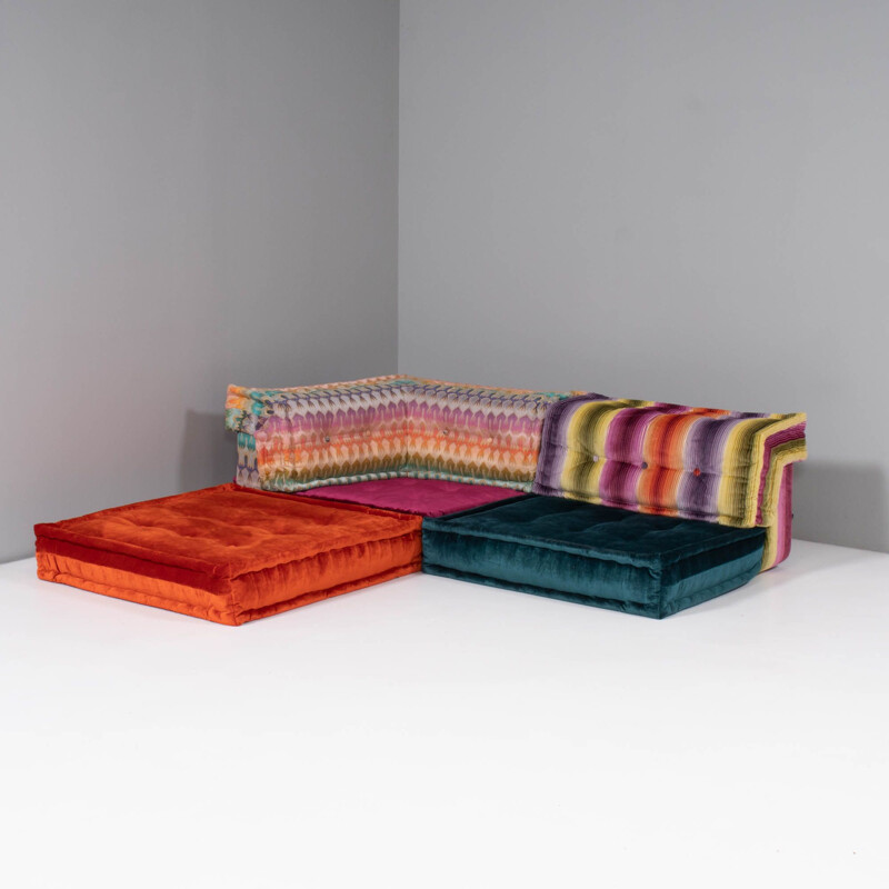 Vintage Mah Jong Missoni sectional living room set by Hans Hopfer for Roche Bobois, 1970s