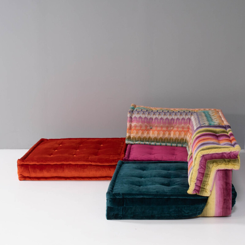 Vintage Mah Jong Missoni sectional living room set by Hans Hopfer for Roche Bobois, 1970s