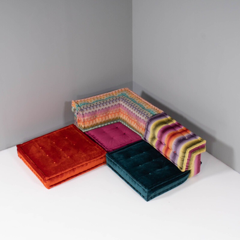 Vintage Mah Jong Missoni sectional living room set by Hans Hopfer for Roche Bobois, 1970s