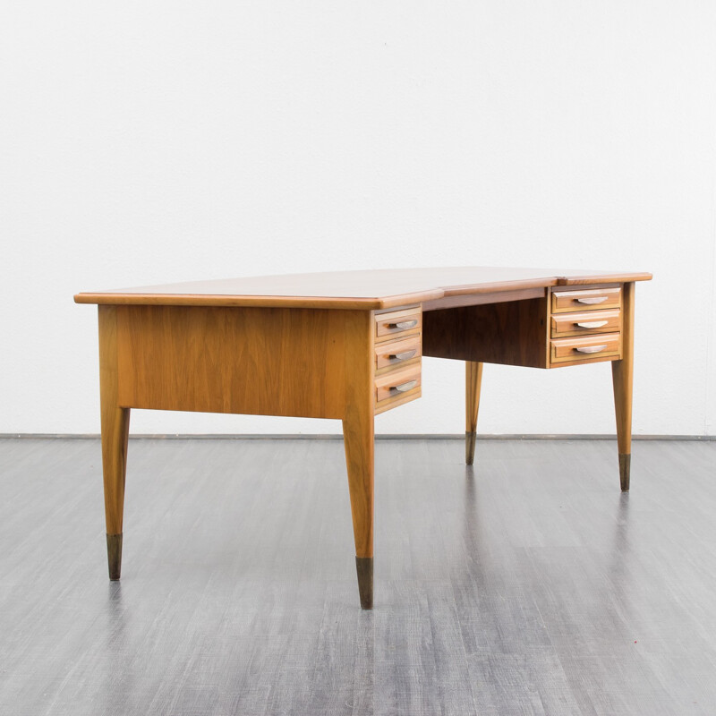 Desk in walnut - 50s