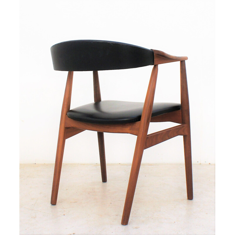 Scandinavian vintage armchair in solid teak by Thomas Harlev for Farstrup