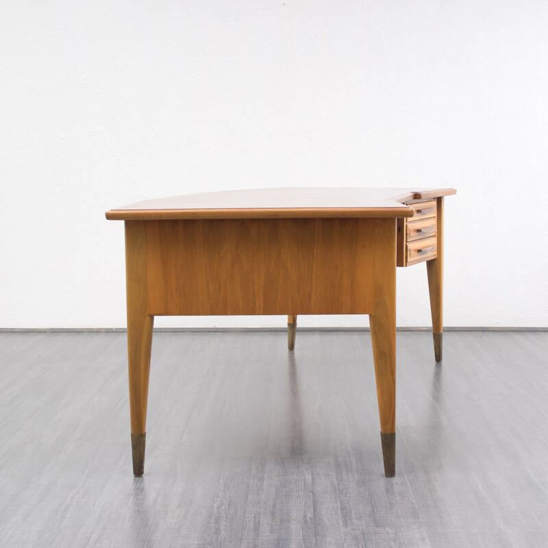 Desk in walnut - 50s