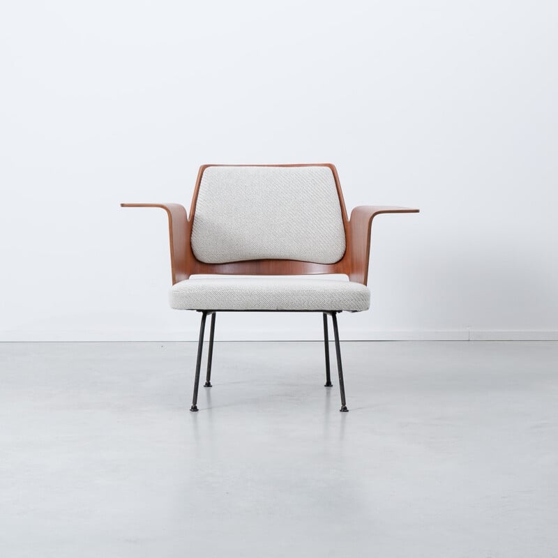 Hille "700" chair in grey wool, Robin DAY - 1950s