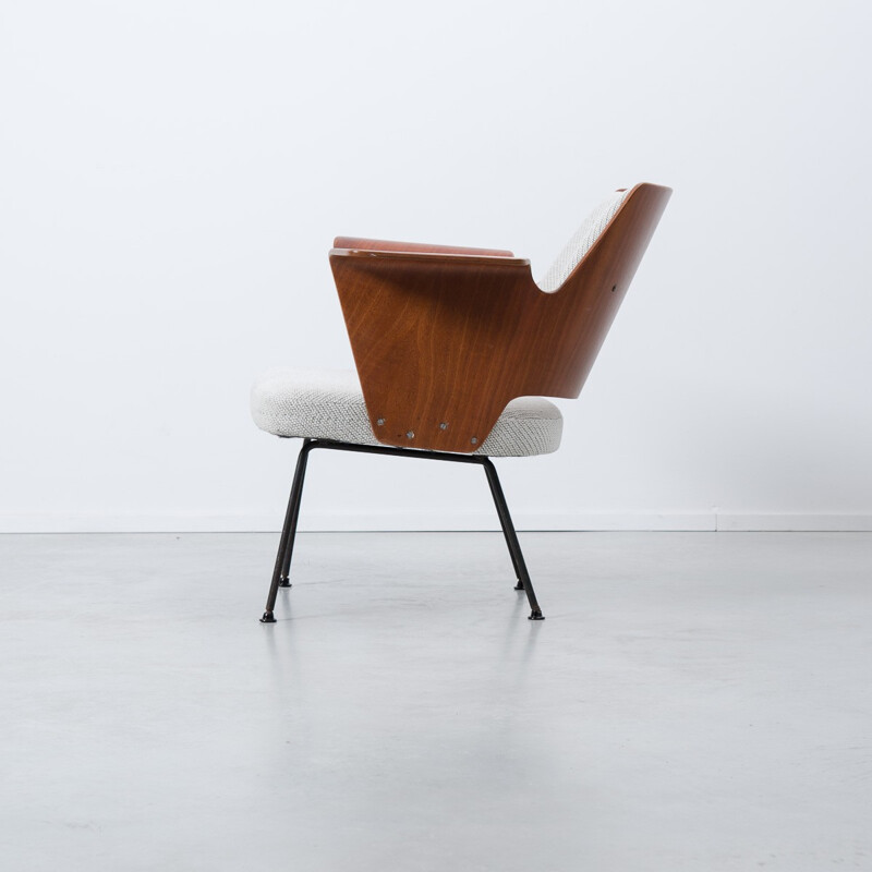 Hille "700" chair in grey wool, Robin DAY - 1950s