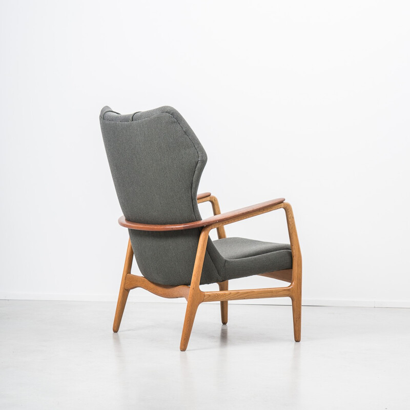Bovenkamp highback green armchair - 1950s