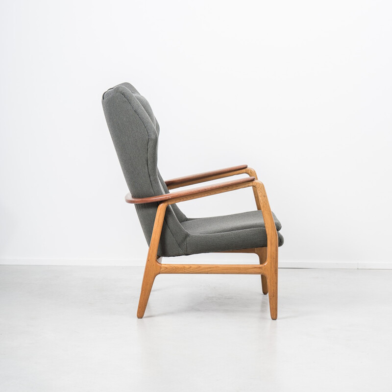 Bovenkamp highback green armchair - 1950s
