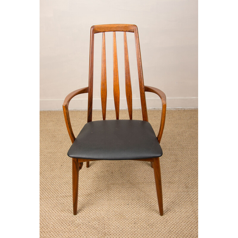 Pair of vintage rosewood "Eva" armchairs by Niels Koefoed for Koefoed Mobelfabrik, Denmark 1960