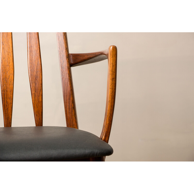 Pair of vintage rosewood "Eva" armchairs by Niels Koefoed for Koefoed Mobelfabrik, Denmark 1960