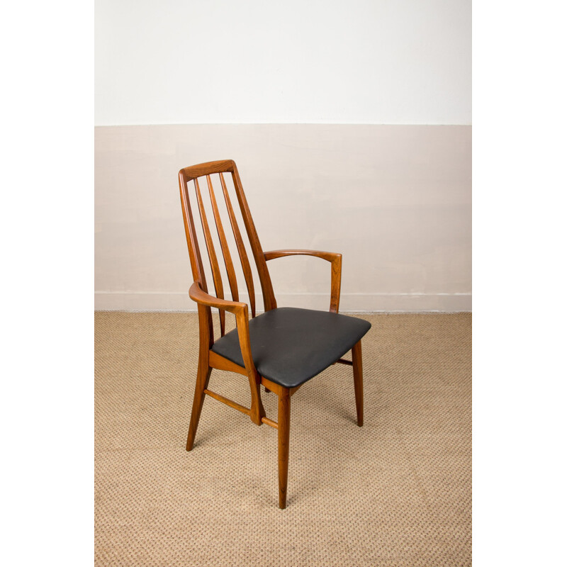 Pair of vintage rosewood "Eva" armchairs by Niels Koefoed for Koefoed Mobelfabrik, Denmark 1960