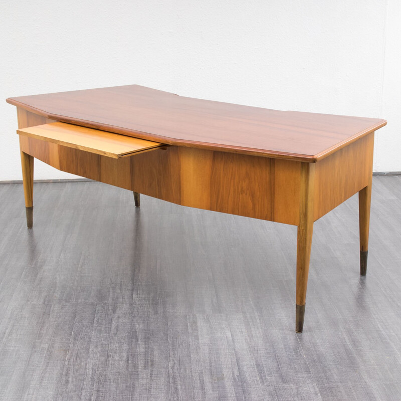 Desk in walnut - 50s