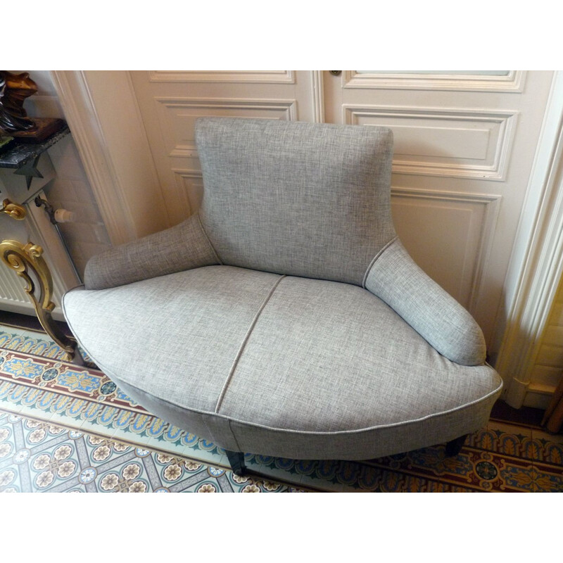 Grey vintage sofa with 2 cushions