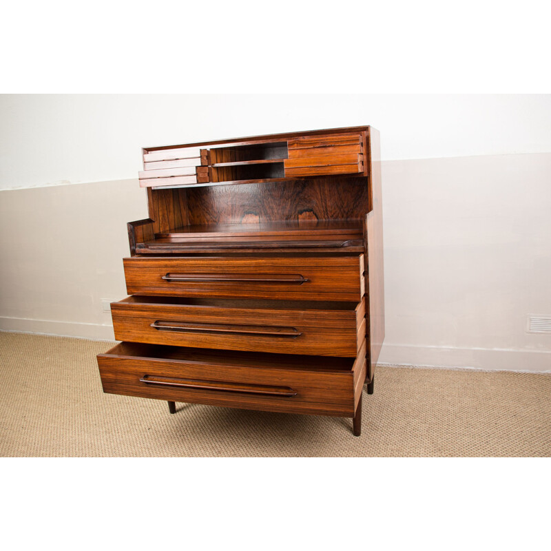 Vintage rosewood secretary by Ejvind. A. Johansson for Ivan Gern Mobelfabrik, Denmark 1960