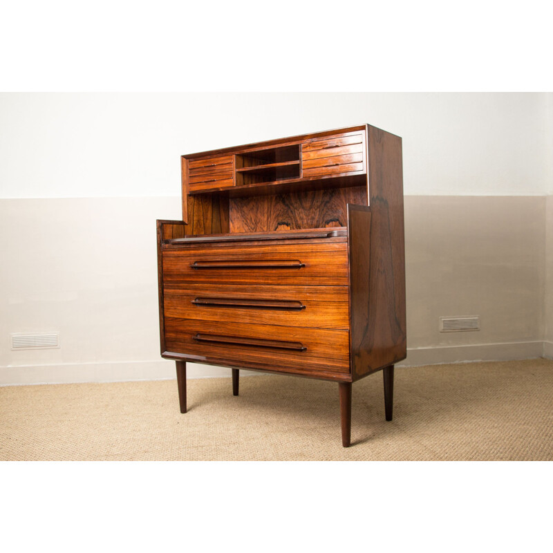 Vintage rosewood secretary by Ejvind. A. Johansson for Ivan Gern Mobelfabrik, Denmark 1960