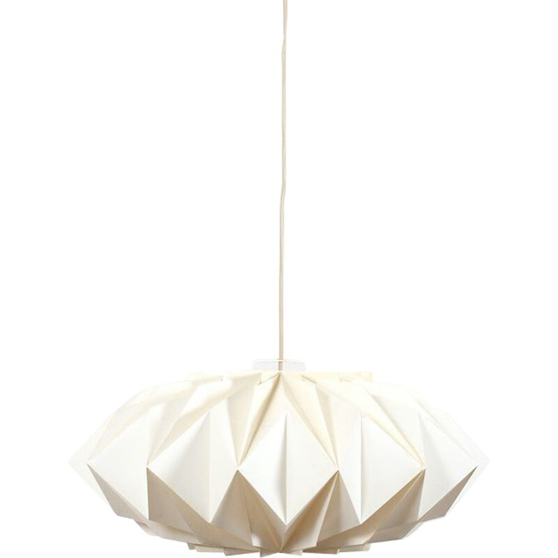 Vintage crystal pendant lamp by Peter Hvidt & Orla Mølgaard for Le Klint, Denmark 1969