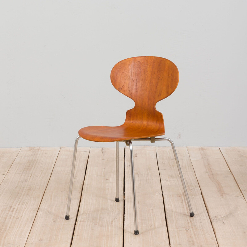 Vintage 3101 ant chair in teak by Arne Jacobsen for Fritz Hansen, Denmark 1967