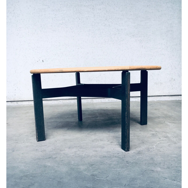 Mid century Scandinavian round wooden dining table, 1970s