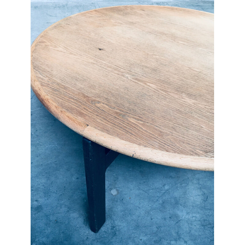 Mid century Scandinavian round wooden dining table, 1970s