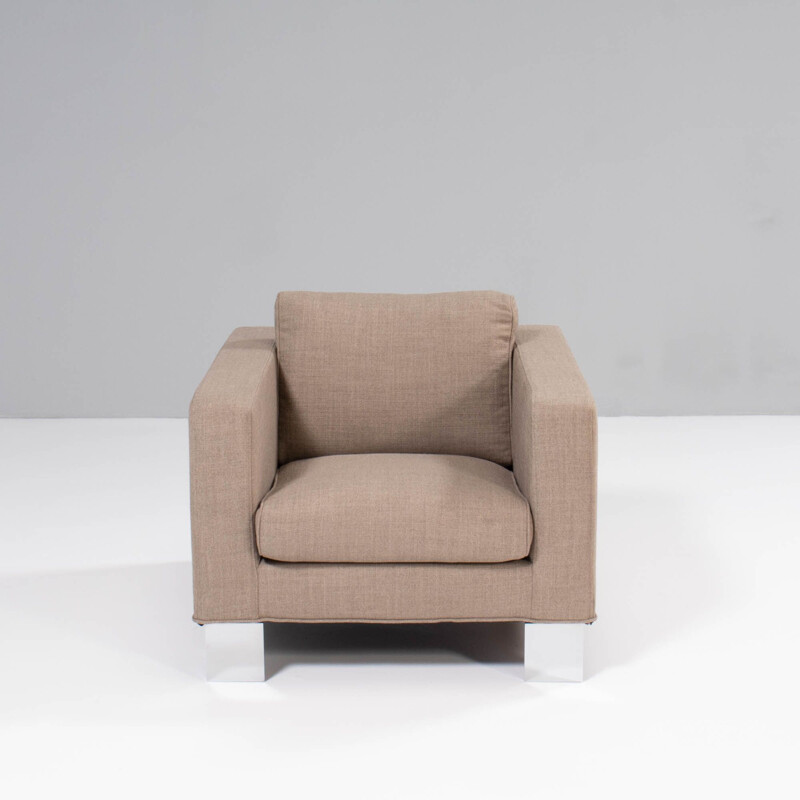 Mid century Suitcase beige armchair by Rodolfo Dordoni for Minotti, 1997