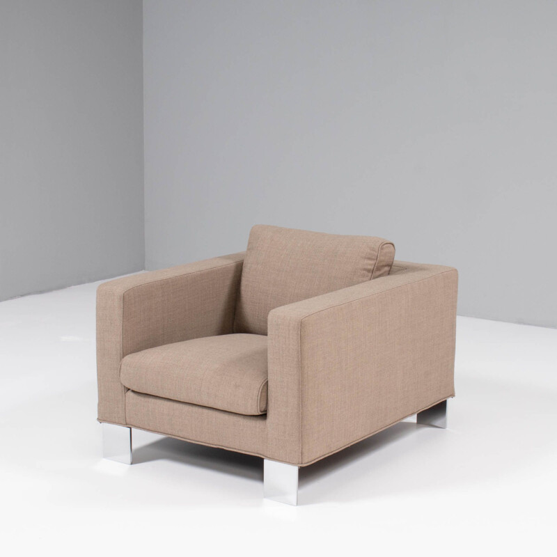 Mid century Suitcase beige armchair by Rodolfo Dordoni for Minotti, 1997