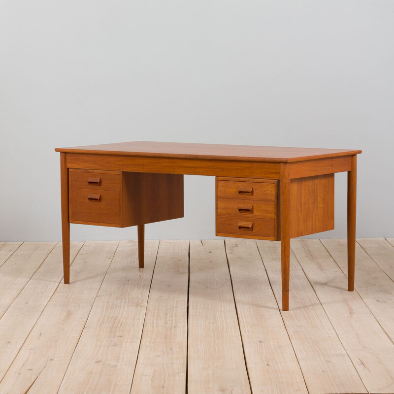 Vintage teak desk model 1301 by Børge Mogensen for Søborg Møbelfabrik, Denmark 1950