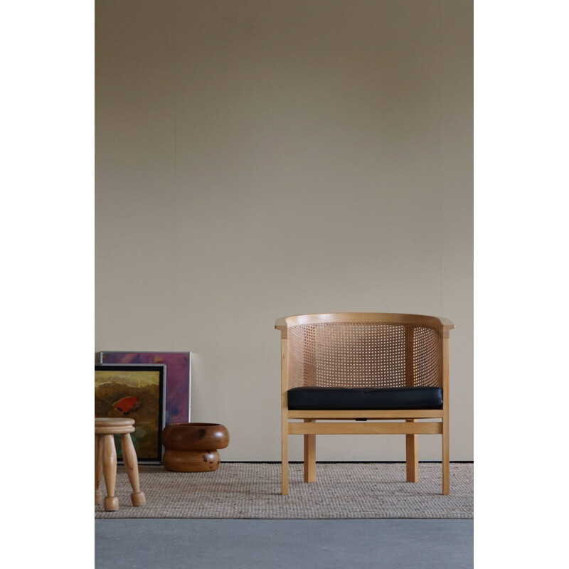 Cadeira de couro e bengala Vintage de Rud Thygesen