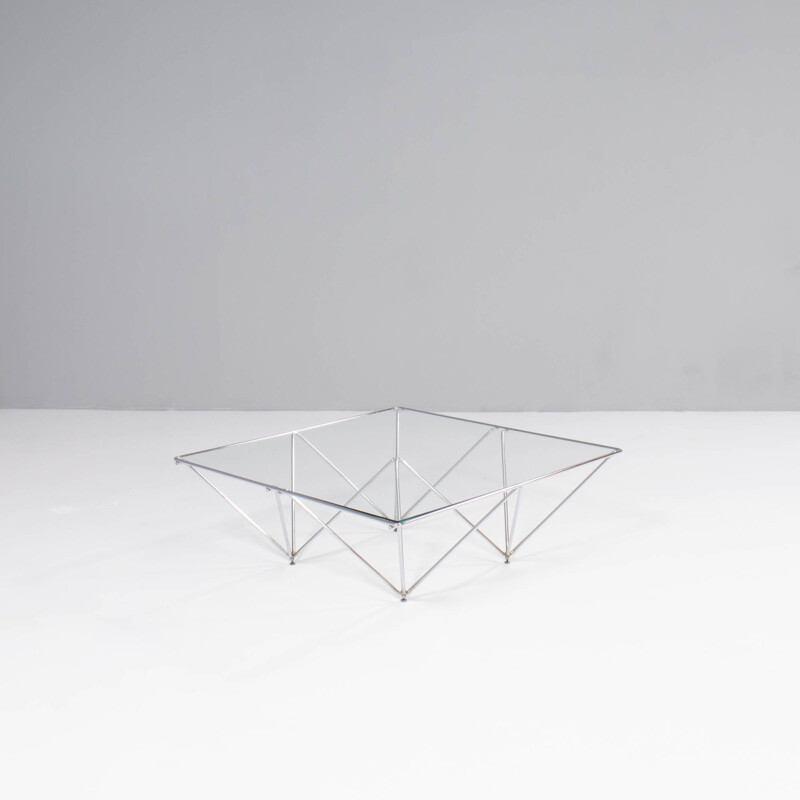 Vintage Alanda glass coffee table by Paolo Piva for B&B Italia, 1980s