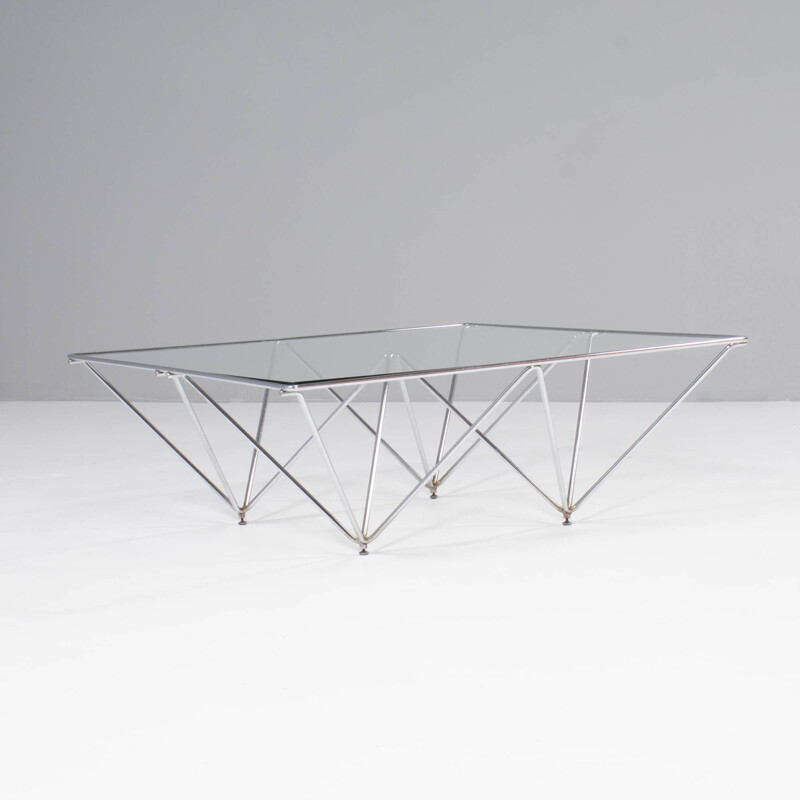 Vintage Alanda glass coffee table by Paolo Piva for B&B Italia, 1980s