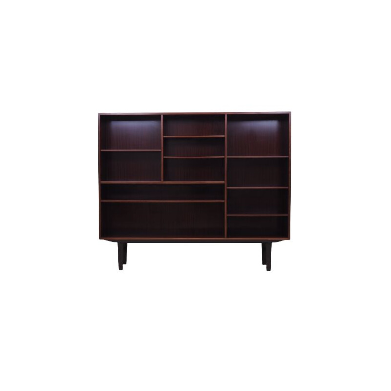 Mahogany vintage bookcase by Omann Jun, Denmark 1960s