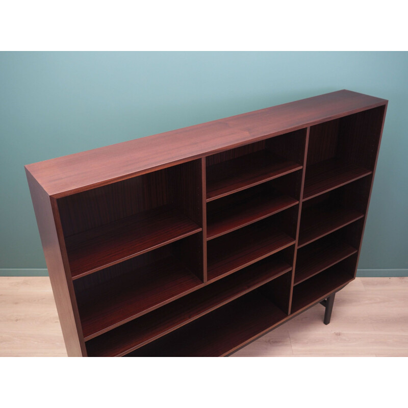 Mahogany vintage bookcase by Omann Jun, Denmark 1960s