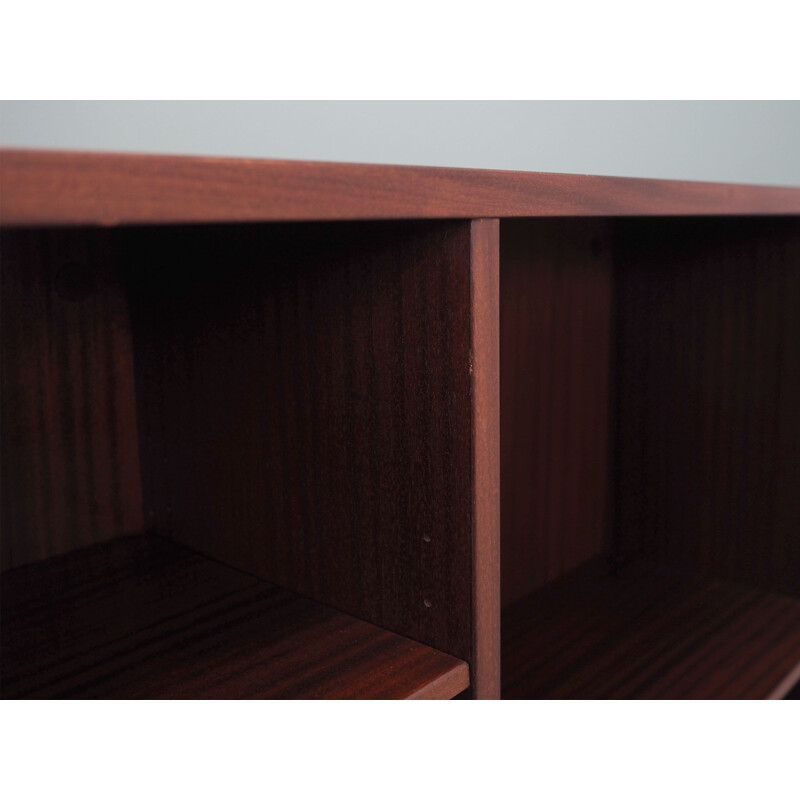 Mahogany vintage bookcase by Omann Jun, Denmark 1960s