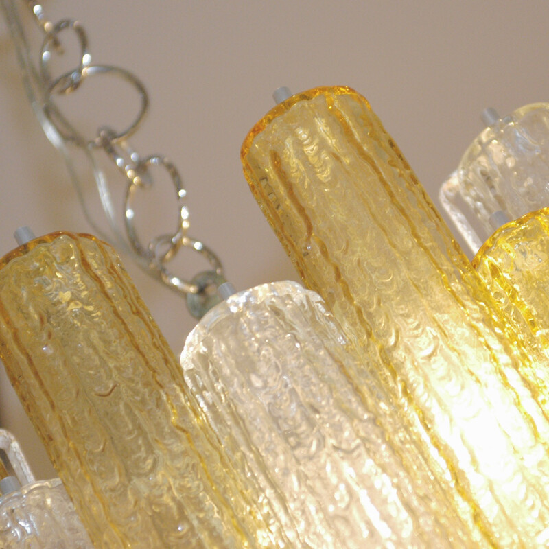 "Venini" chandelier in Murano glass, Toni ZUCCHERI - 1960s