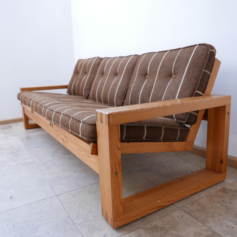 Mid-century Swedish pine sofa by Yngve Ekstrom, 1960s