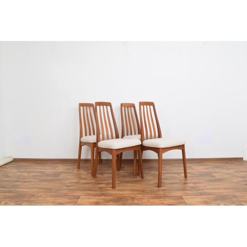 Ensemble de 4 chaises vintage en teck par Benny Linden, Thaïlande 1970