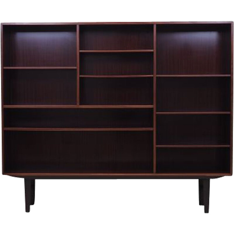 Mahogany vintage bookcase by Omann Jun, Denmark 1960s