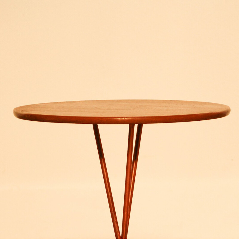 Alberts Tibro tea table in teak and copper, Albert LARSSON - 1950s