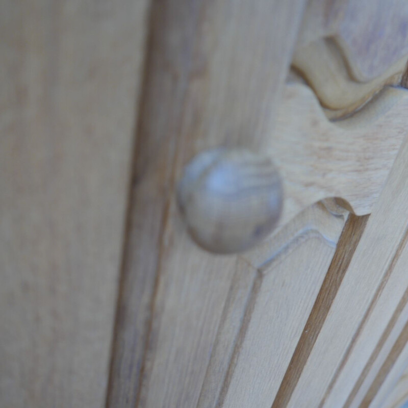 Vintage oak cabinet by Guillerme et Chambron, France 1960