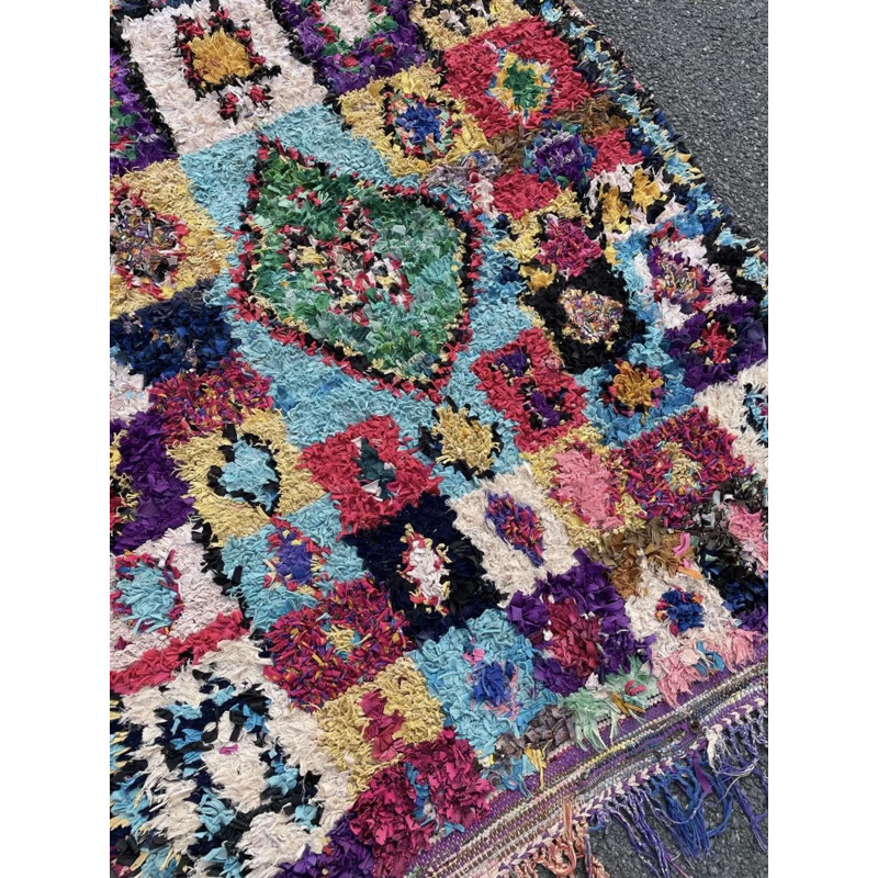 Vintage Berber Boucherouite rug, Morocco 2000