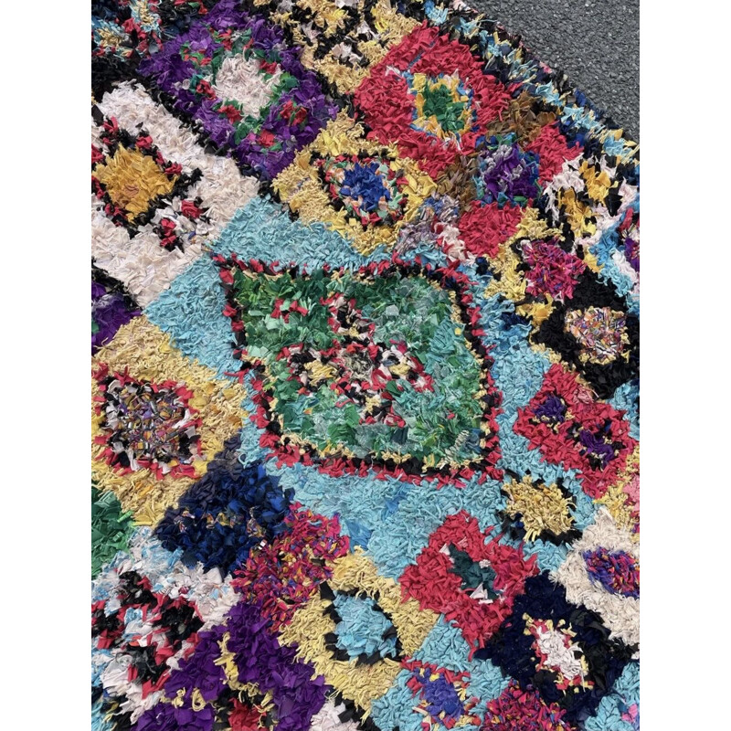 Vintage Berber Boucherouite rug, Morocco 2000