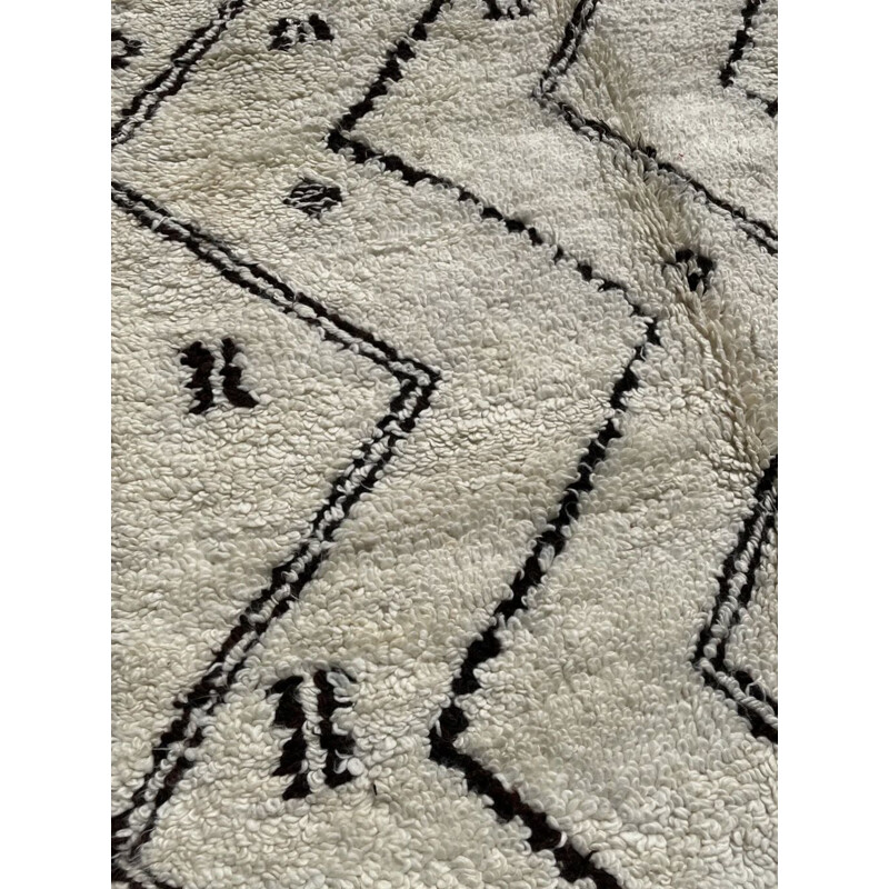 Vintage-Teppich Berbere Beni Ourain aus Wolle, Marokko 2000