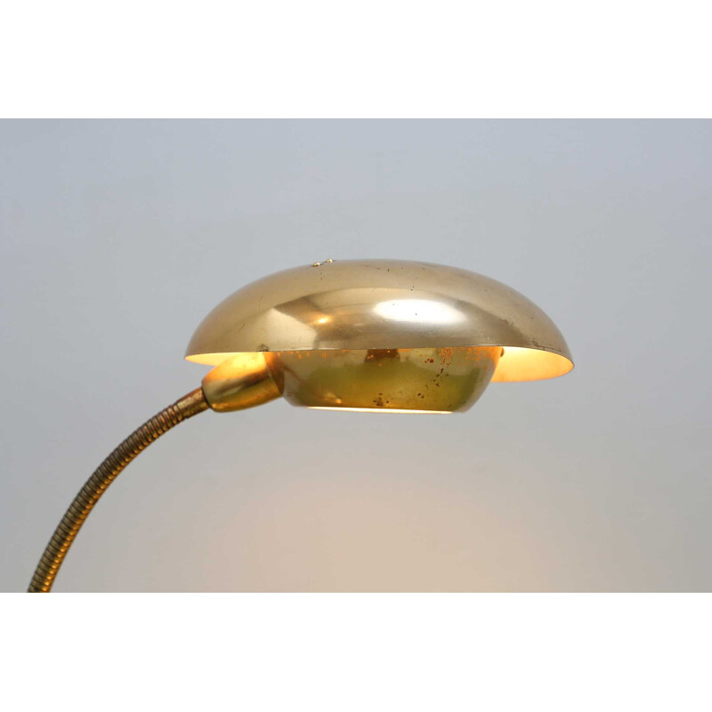 Mid-century golden table lamp