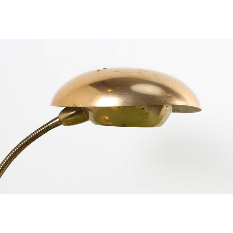 Mid-century golden table lamp