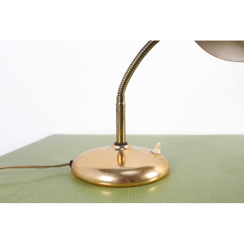 Mid-century golden table lamp