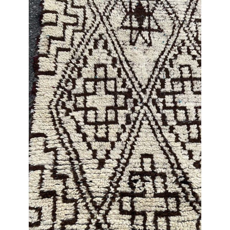 Vintage Berber Beni Ourain wool rug, Morocco 2000