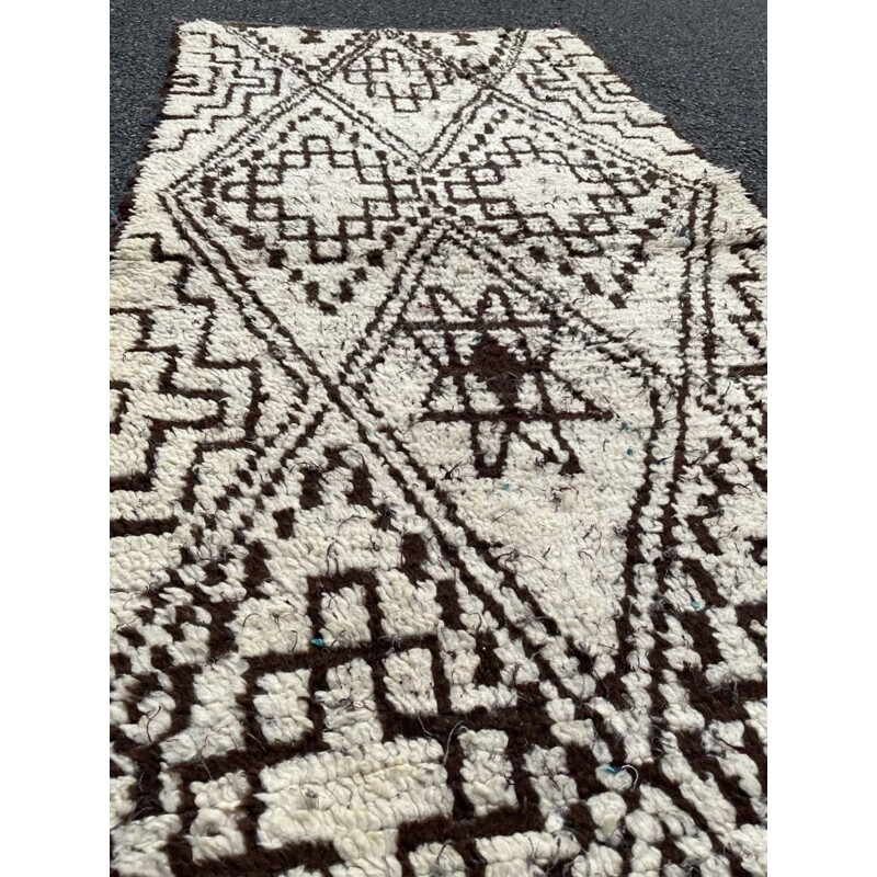 Vintage Berber Beni Ourain wool rug, Morocco 2000