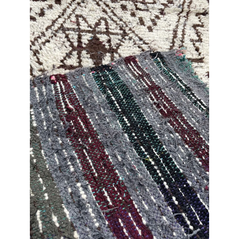 Tapete de lã Vintage Berber Beni Ourain, Marrocos 2000