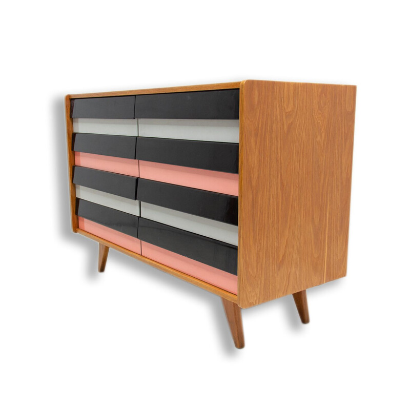 Vintage beech and plywood chest of drawers model no U-453 by Jiří Jiroutek for Interiér Praha, Czechoslovakia 1960