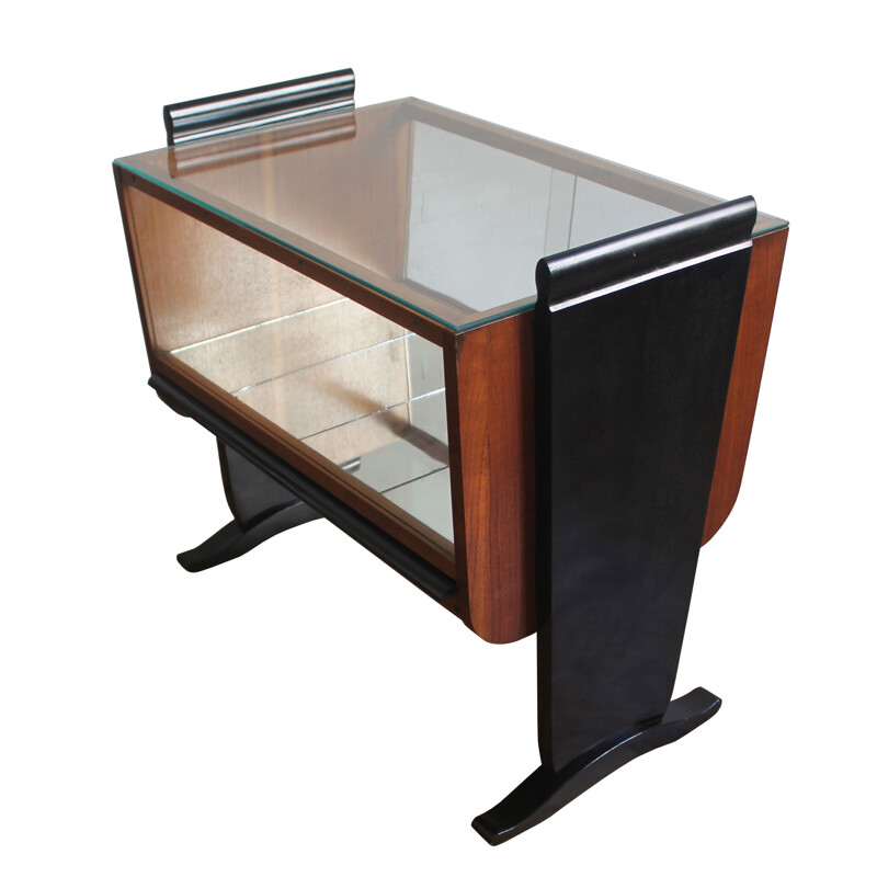 Vintage Art Deco bar cabinet by Jindrich Halabala for UP Zavody, Czechoslovakia 1930s