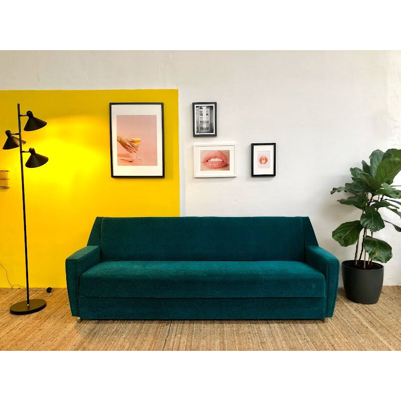 Vintage velvet sofa bed