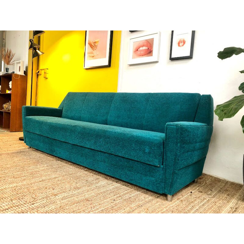 Vintage velvet sofa bed